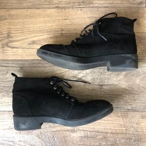 Black lace up boots